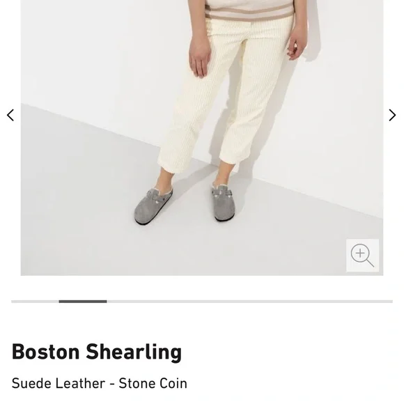 Birkenstock Shearling Boston Suede Leather Clogs - Picture 2 of 6